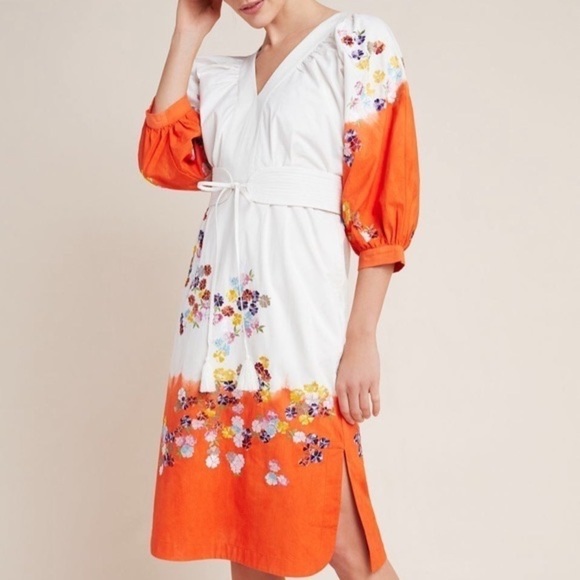 NWT Anthropologie Clemence Dip-Dyed Clemence Dip-Dyed Dress Size 10 - Picture 1 of 14